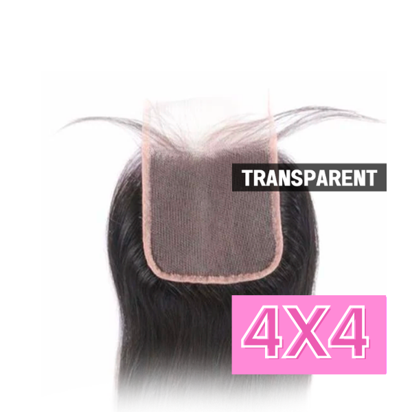 4x4 Transparent Lace Closure - 13x4 HD Lace Frontal Wig - Human Hair Lace Closure for Black Women - Perfect for Daily Wear, Parties & Special Occasions