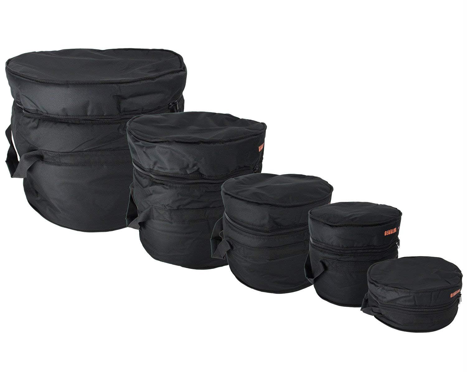 Gearlux 5-Piece Drum Bag Set - Protective Covers for 12