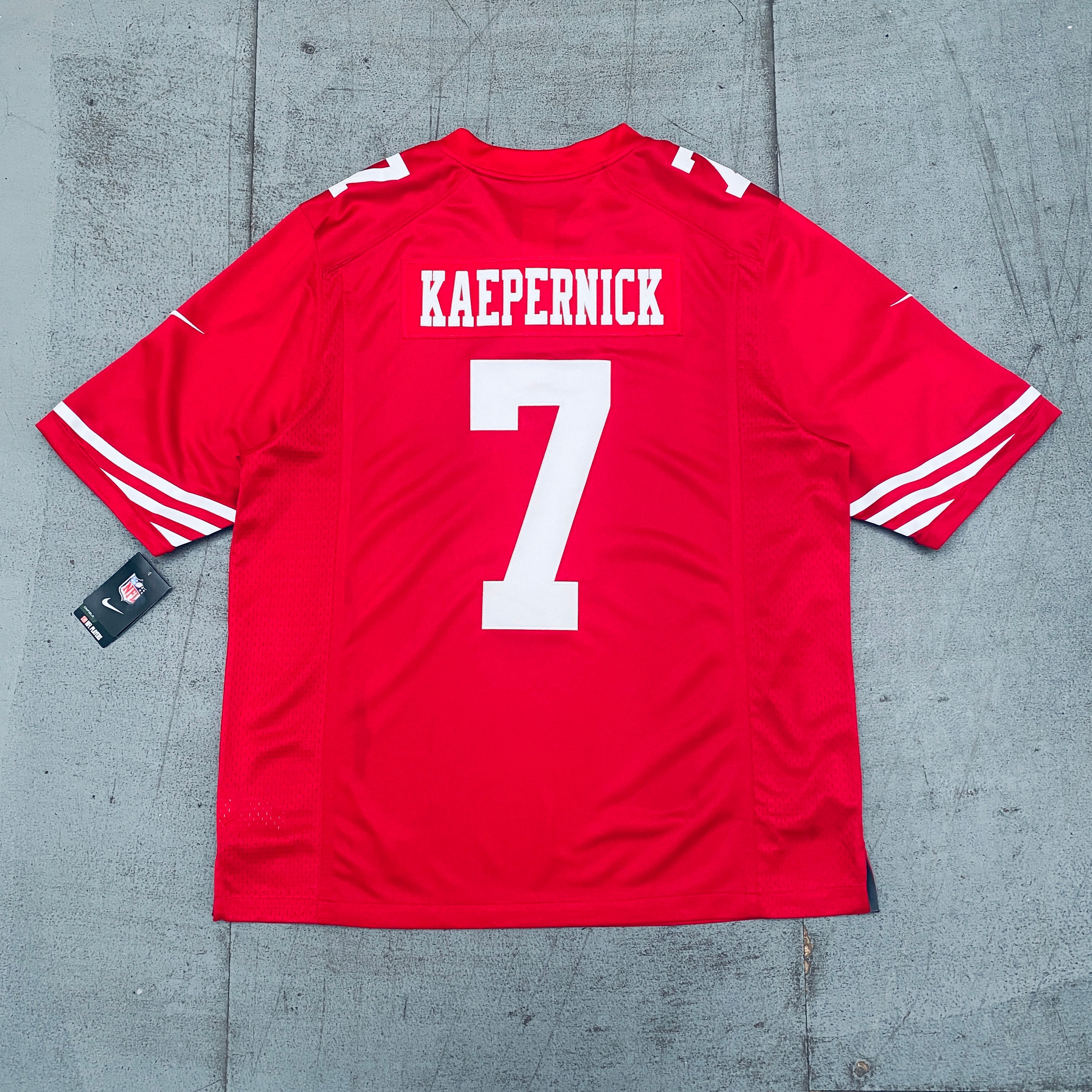 Colin Kaepernick San Francisco 49ers 2012-2013 Stitched NFL Jersey XXL - Brand New With Tags for Football Fans & Collectors - Perfect for Game Day, Tailgating, and Sports Memorabilia Display