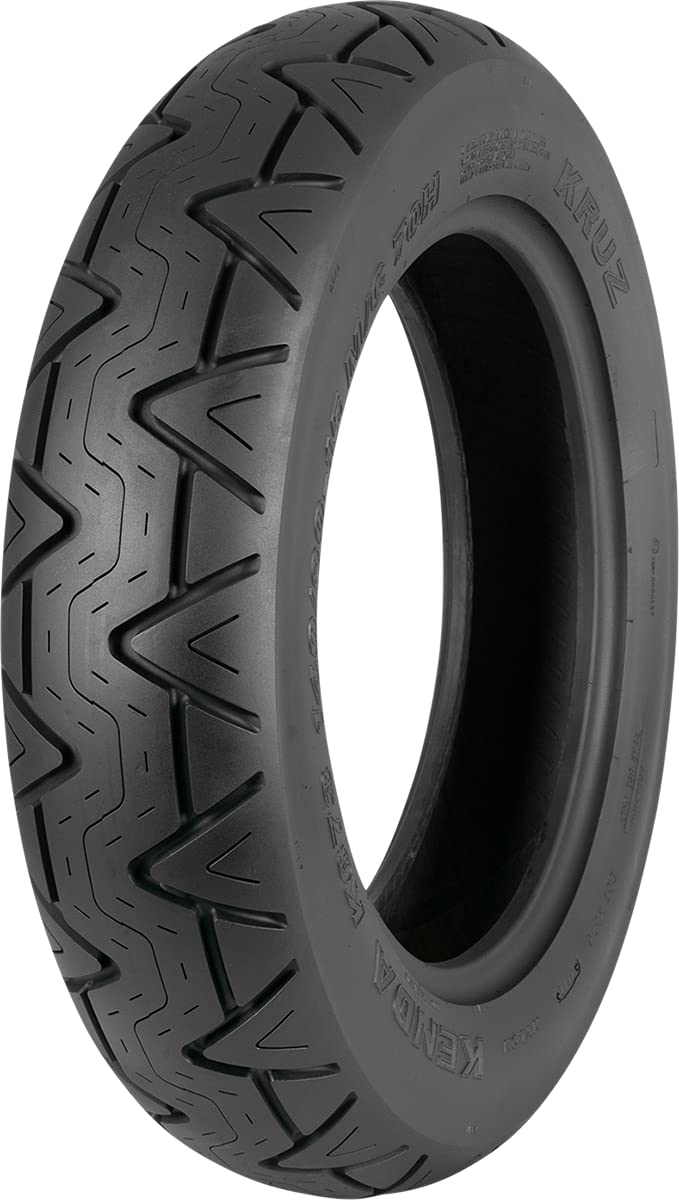 Kenda 046731712F1 K673 Kruz Front Motorcycle Tire - 120/90-17 for Cruiser & Touring Bikes - High-Performance Grip & Durability on Highways & City Roads