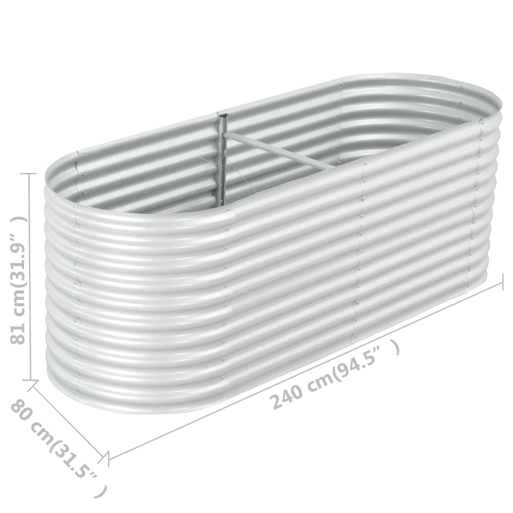 94.4x31.4x31.8 Inch Galvanized Steel Raised Garden Bed - Elevated Planter Box for Vegetables, Fruits, Flowers & Herbs | Outdoor Gardening, Patio Decor, Backyard Farming