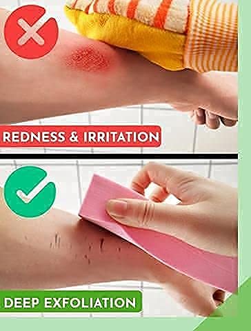 BOTIST Ultra Soft Exfoliating Sponge - Japanese Style Bath & Shower Scrubber for Dead Skin Removal | Body & Face Massager for Cellulite Reduction | Men & Women Spa Essential | Perfect for Home Relaxation & Skincare Routine