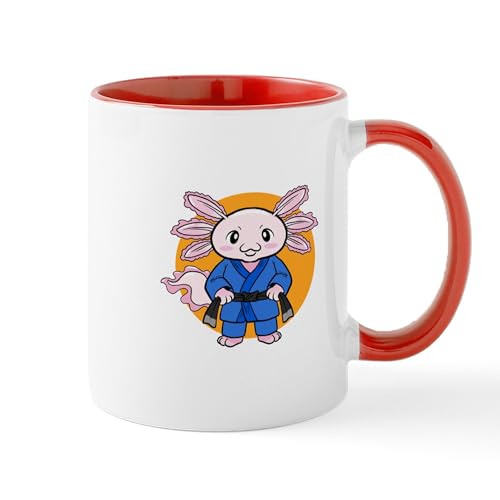 White/Red Inside - Jiu Jitsu A Lotl Axolotl Jiu Jitsu Fighter Mugs