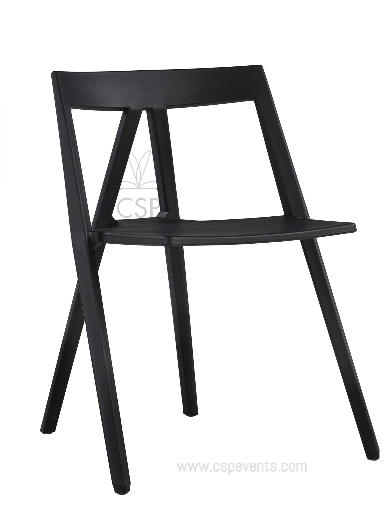 Premium Commercial Seating - Milan Armless Black Chairs for Office, Restaurant & Conference Room - Stackable Modern Chairs with Durable Metal Frame