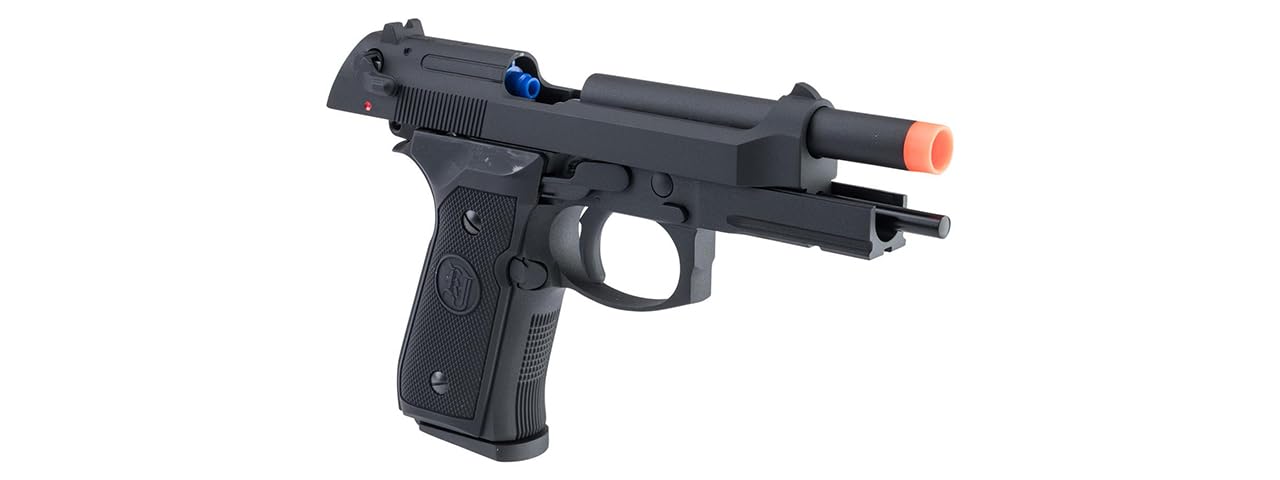 KJW Full Metal M9A1 CO2 Gas Blowback Airsoft Pistol - Black | Realistic Replica for Training & Tactical Games | Perfect for Airsoft Battles, Military Simulation & Target Practice