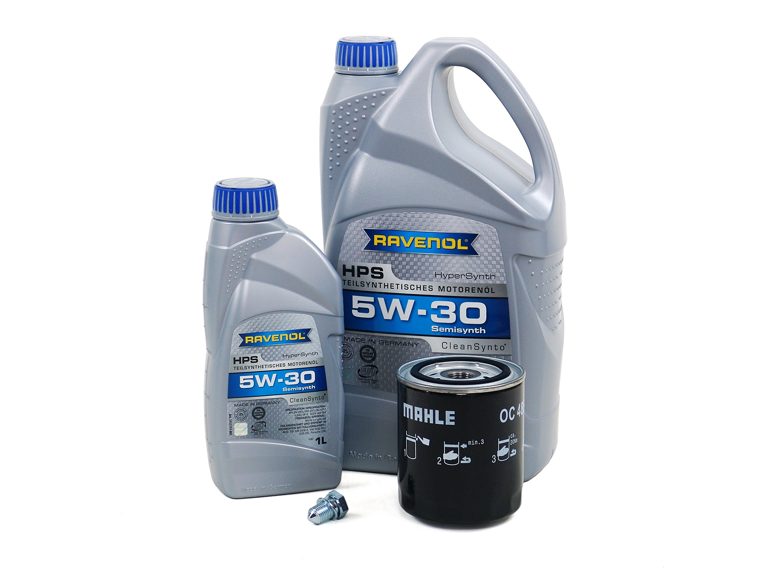 Blau J1A5057-C Full Synthetic Motor Oil Change Kit - Compatible with 1998-2005 Volkswagen Passat 2.8L V6 Engine - 5W-30 Premium Engine Oil - Perfect for DIY Oil Changes & Routine Maintenance