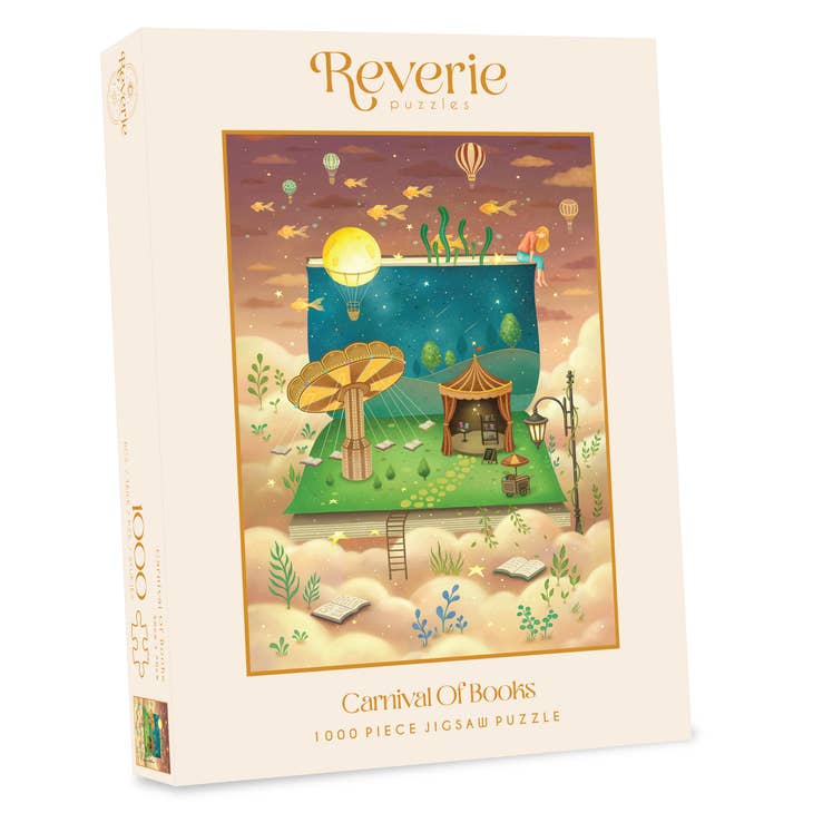 Carnival of Books 1000 Piece Jigsaw Puzzle for Adults - Challenging Book Lover's Puzzle for Family Game Night & Relaxation