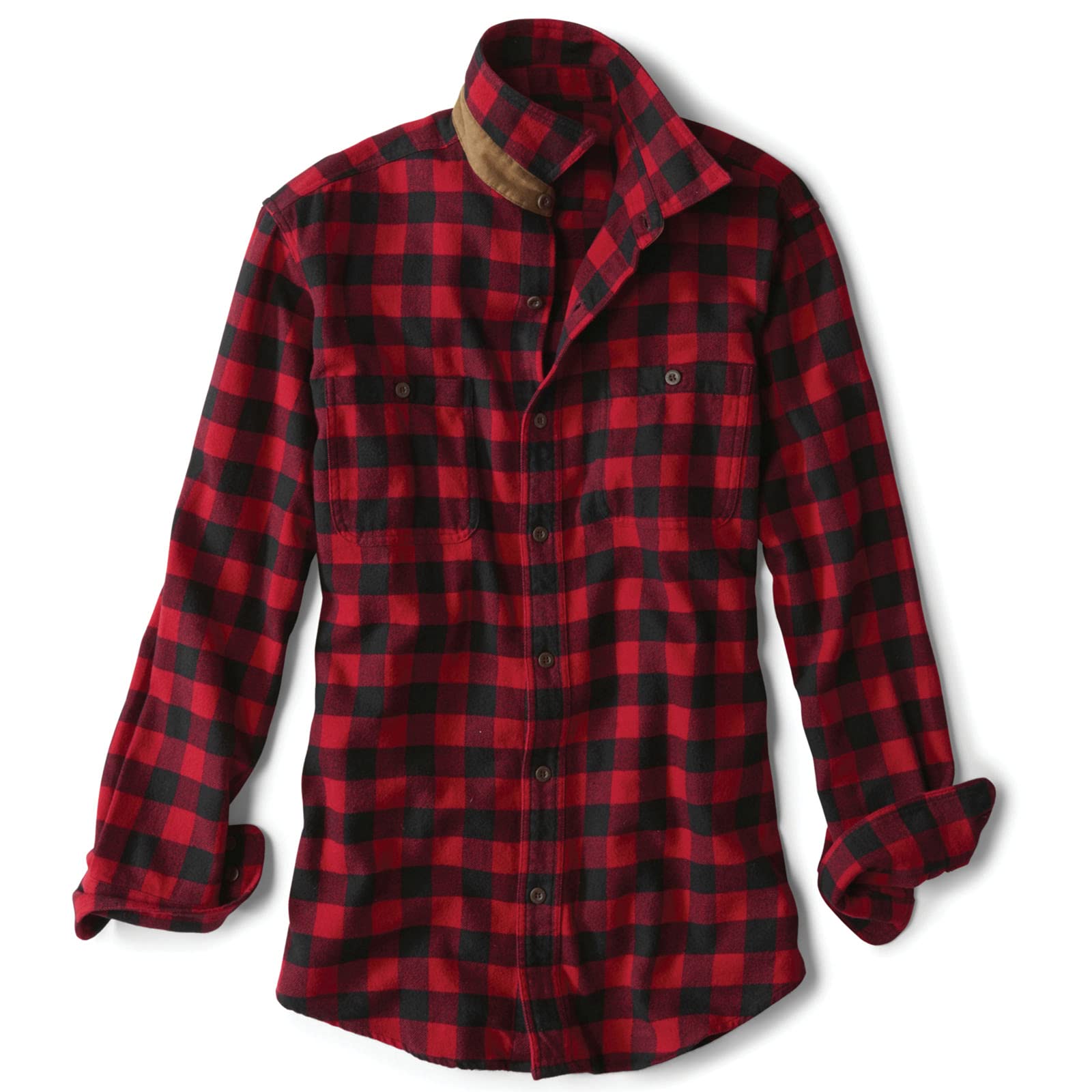 Orvis The Perfect Flannel Shirt for Men - Soft Comfortable Casual Button Down Shirt with Classic Plaid Pattern | Ideal for Outdoor Activities, Camping, Hiking and Everyday Wear