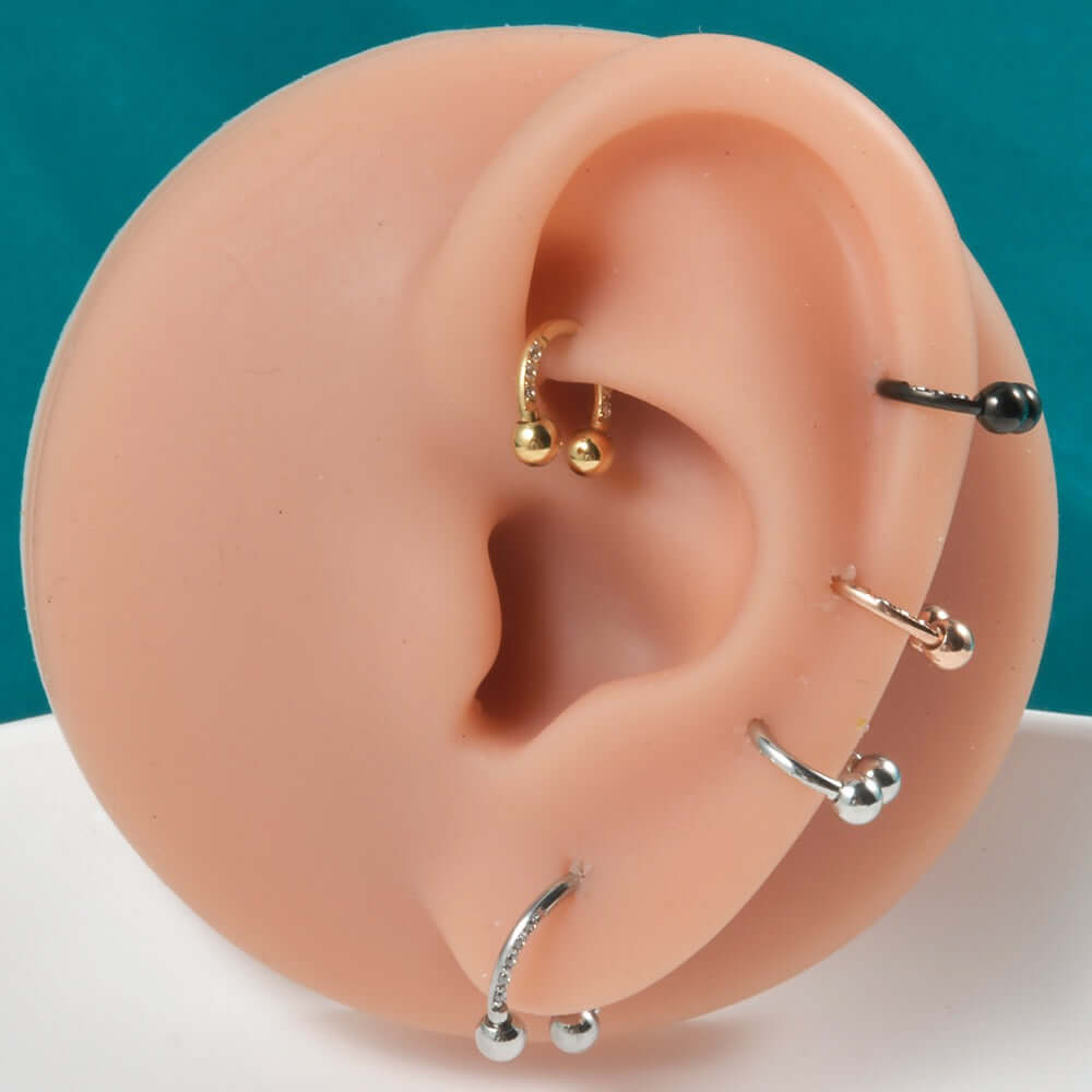 16G U-Shaped Nose Ring & Ear Bone Ring - Surgical Steel Body Jewelry | DL5161 for Cartilage Piercing & Septum Nose Rings