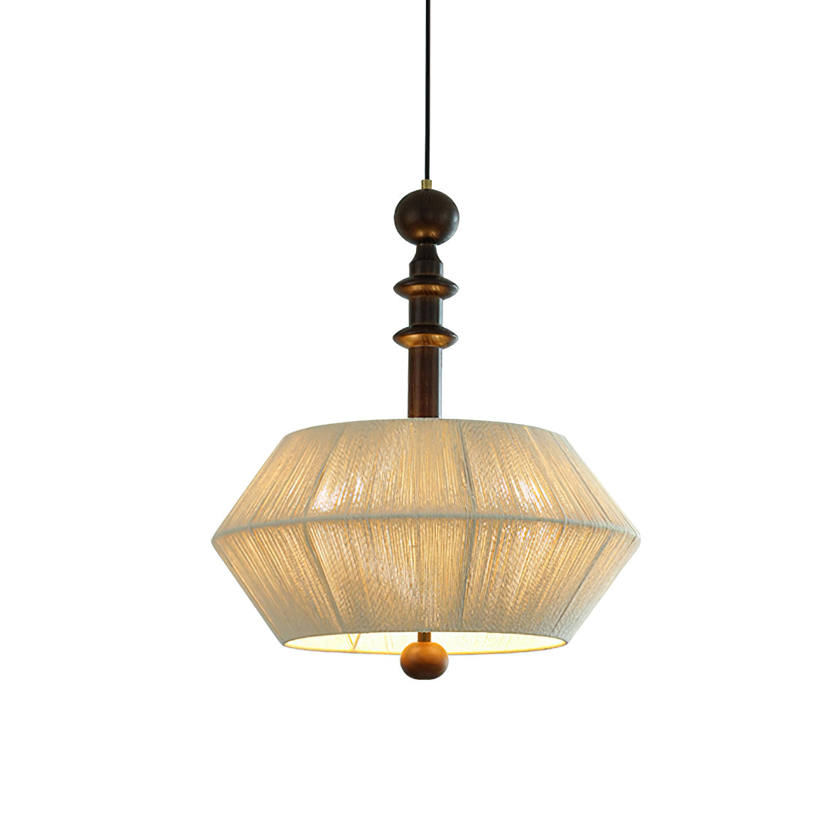 Rustic Woven Pendant Light - Handmade Rattan Hanging Lamp for Farmhouse, Boho & Coastal Home Decor - Perfect for Living Room, Bedroom or Dining Room Lighting