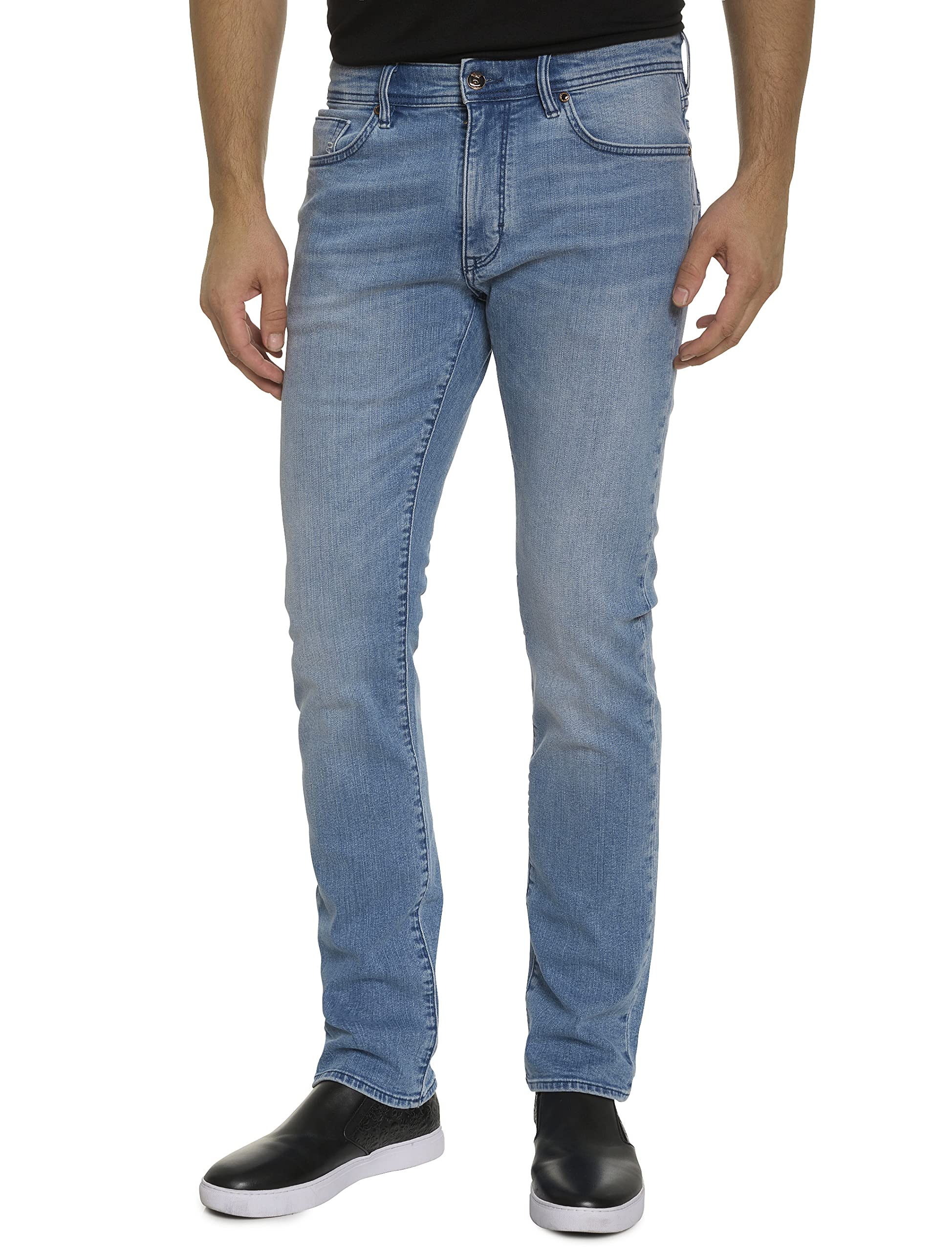 Robert Graham Men's Virgil Denim Pants - Classic Slim Fit Stretch Jeans for Casual & Business Wear | Comfortable & Stylish Men's Trousers for Office, Travel & Everyday Use