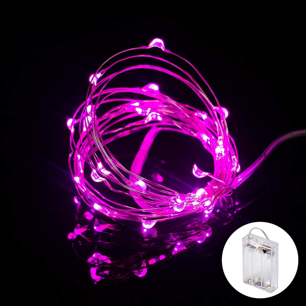 XINKAITE Waterproof LED Fairy Lights - 10FT/3M Pink Starry String Lights for Indoor Outdoor Decoration, Home Party, Christmas Holiday, Wedding & Garden Lighting