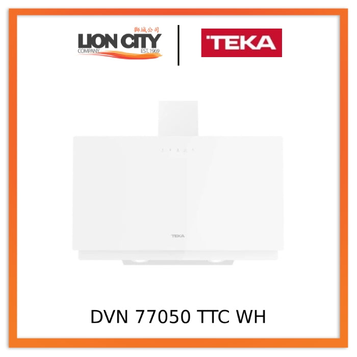 DVN 77050 TTC WH Urban Colors Edition 70cm Touch Control Vertical Decorative Hood with Rim Extraction - Modern Kitchen Ventilation for Apartments & Open-Plan Homes