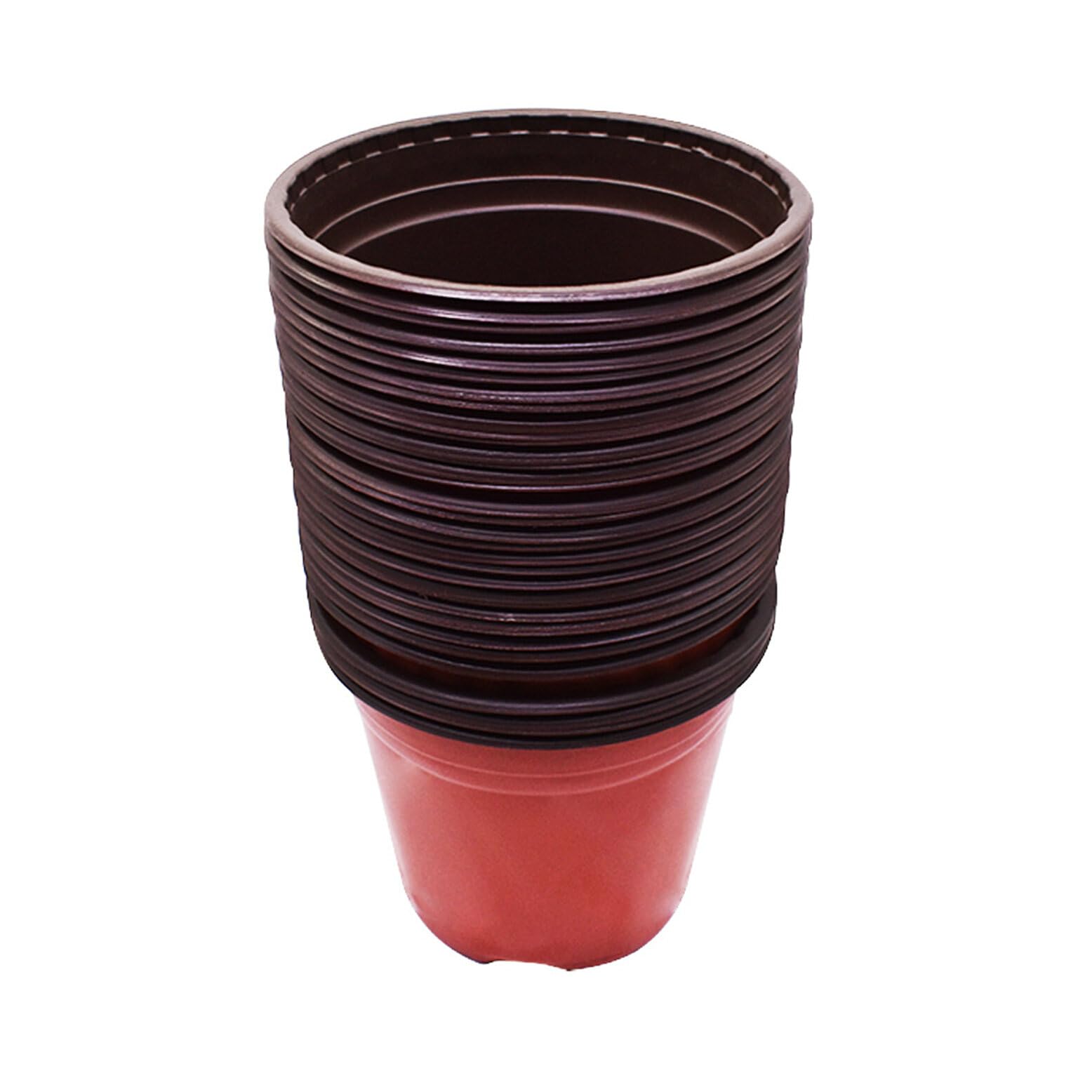 100 PCS 8 Inches Plastic Plant Nursery Pots - Reusable Garden Pots for Succulents, Seedlings, Cuttings & Transplanting with Drainage Holes | Perfect for Indoor/Outdoor Gardening, Home Decor & DIY Plant Projects