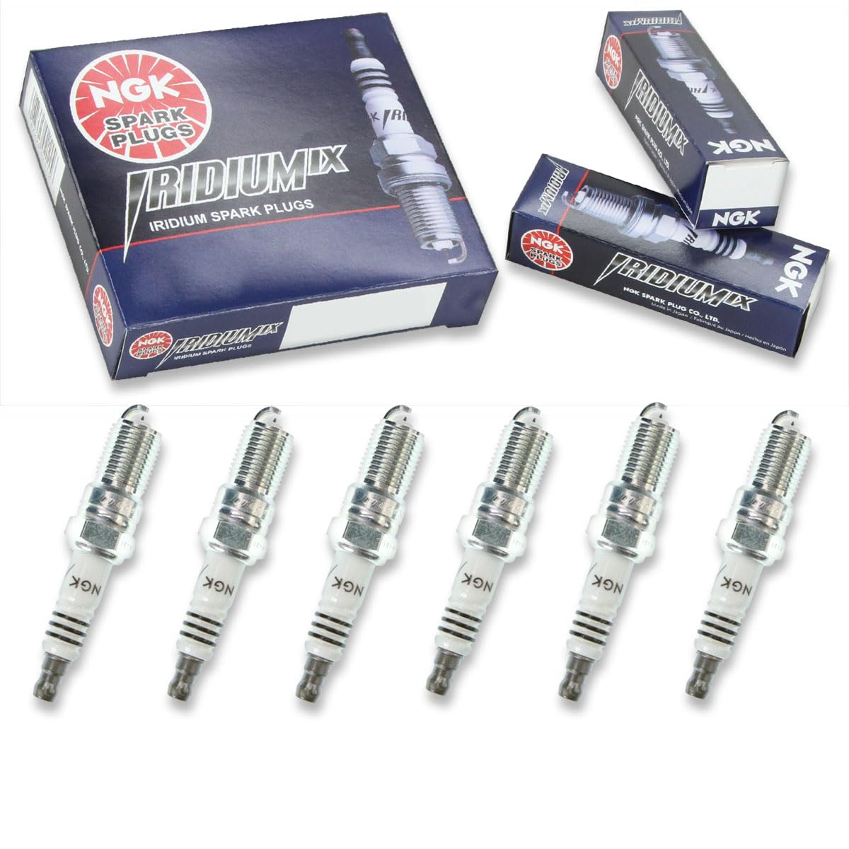 NGK Iridium IX Spark Plugs TR8IX #3691 - 6 Pack | High Performance Spark Plugs for Cars, Trucks & SUVs | Improved Fuel Efficiency & Engine Power | Perfect for Daily Driving & Performance Upgrades