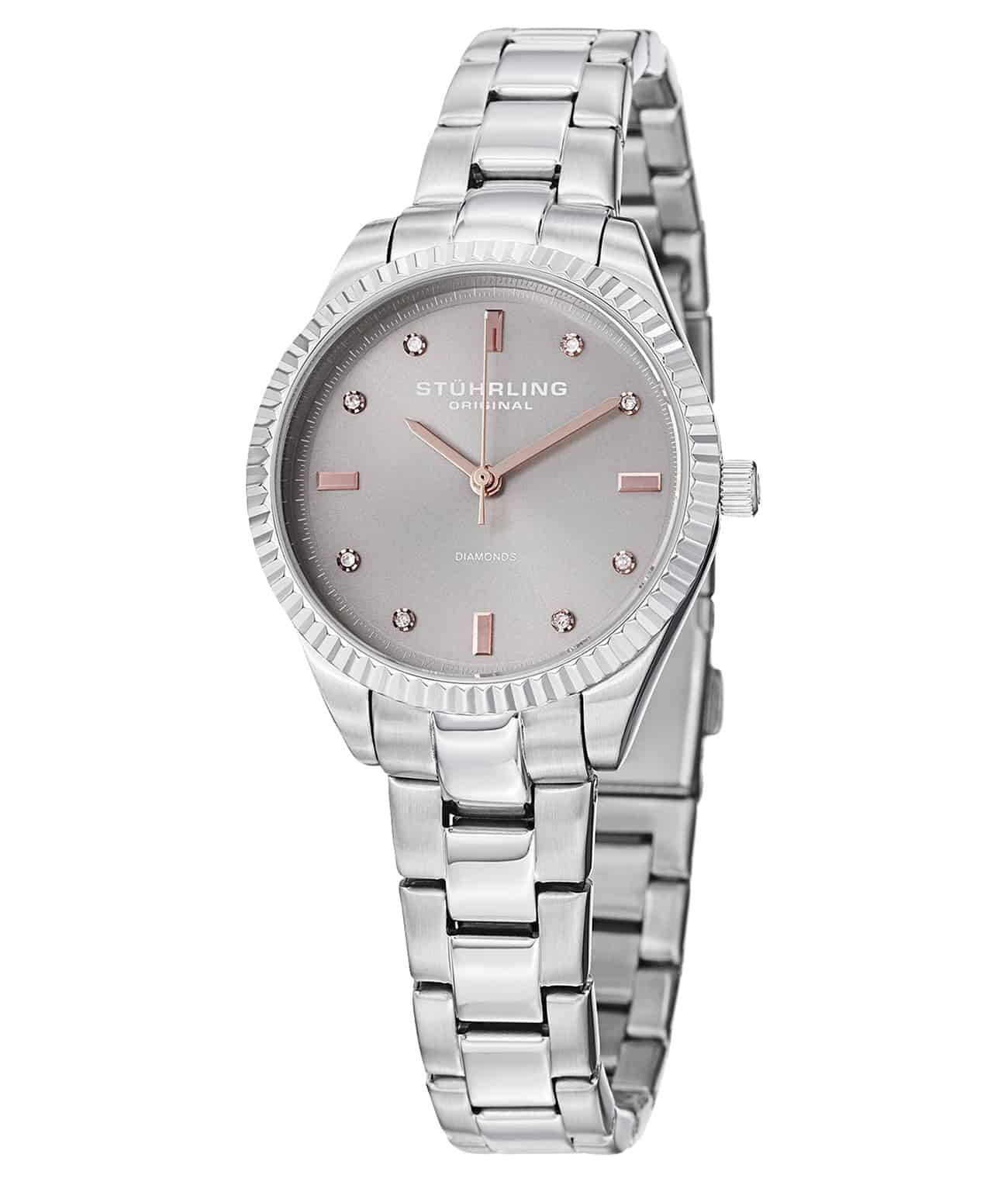 Silver Dial / Silver Case / Silver Stainless Steel Bracelet Deployant Buckle