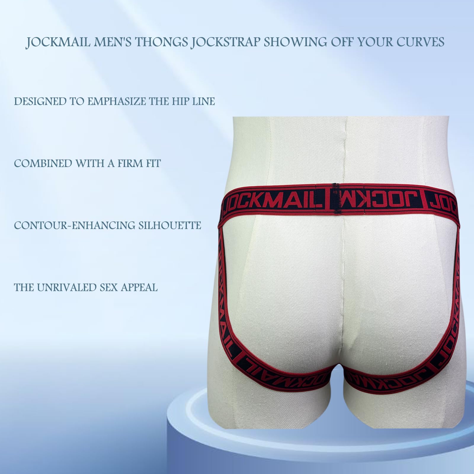 **JOCKMAIL Men's Athletic Jockstrap - Stretch Comfort G-String Underwear for Sports & Workout - Perfect for Gym, Running, Cycling & Active Lifestyles**