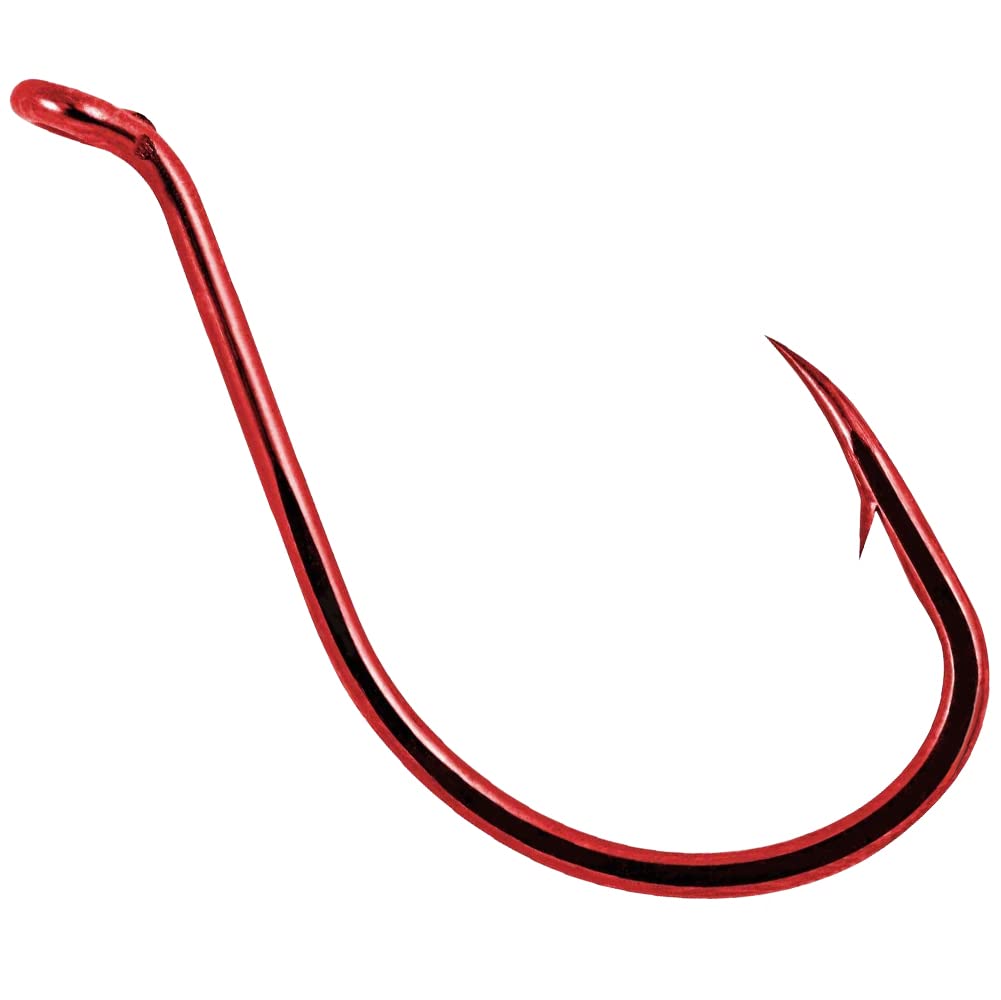 Octopus Fishing Hooks - Circle Beak Hooks for Freshwater Fishing (Red & Black, 100/50 Pack) - Perfect for Bass, Trout, and Catfish Angling