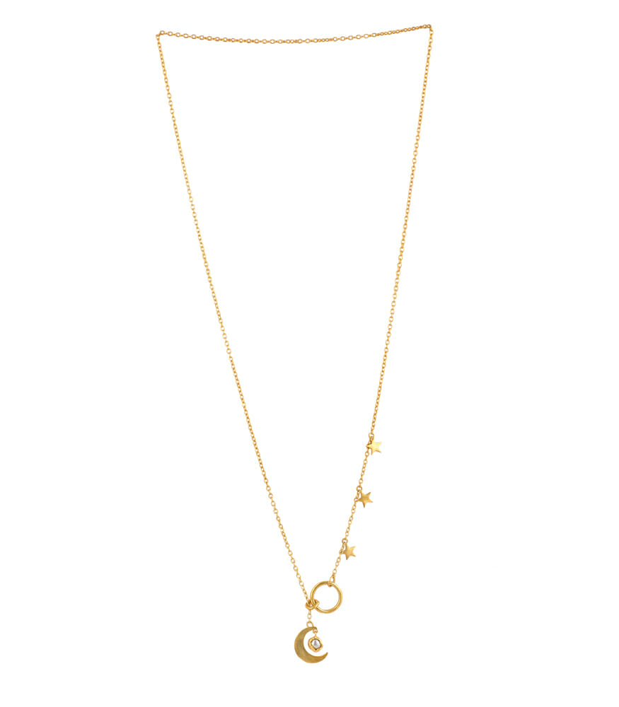Nightfall Dream Necklace - Elegant Moon & Star Pendant Jewelry for Women | Perfect for Evening Wear, Date Nights & Special Occasions