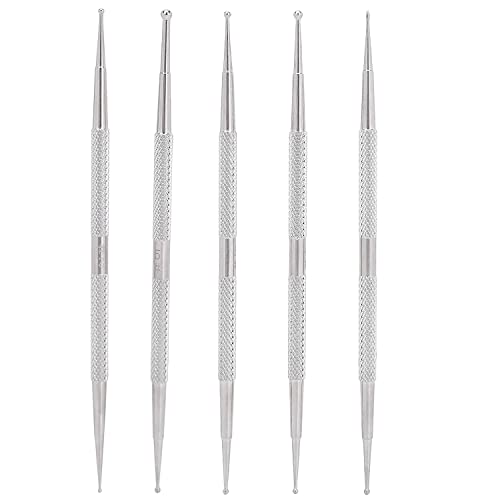 Stainless Steel Nail Dotting Pen - Professional Manicure Tool for Nail Art & Salon Use