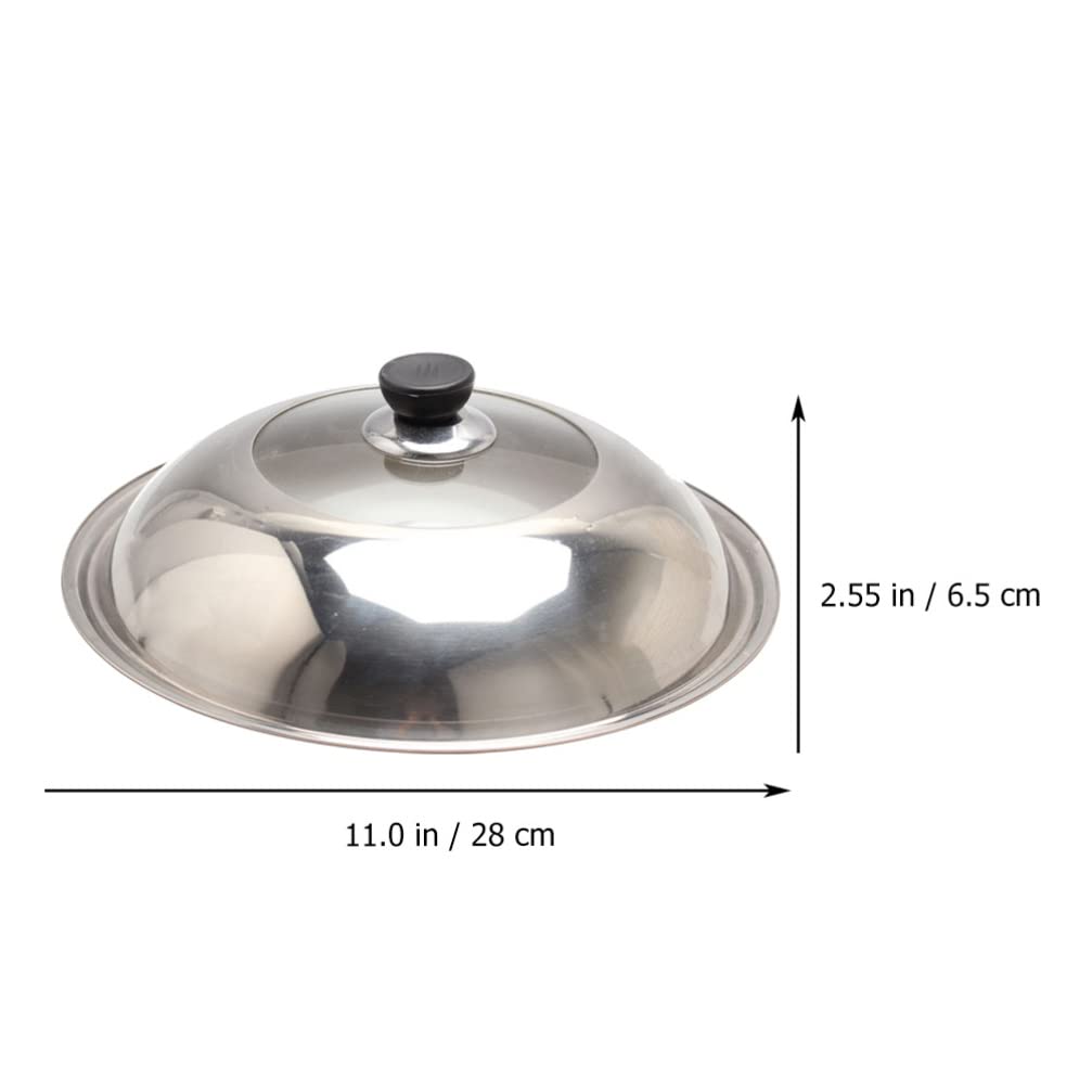 Stainless Steel Universal Pot Lid - Clear View Cookware Cover for Cooking Pans & Food Protection - Durable & Heat Resistant for Stovetop & Kitchen Use