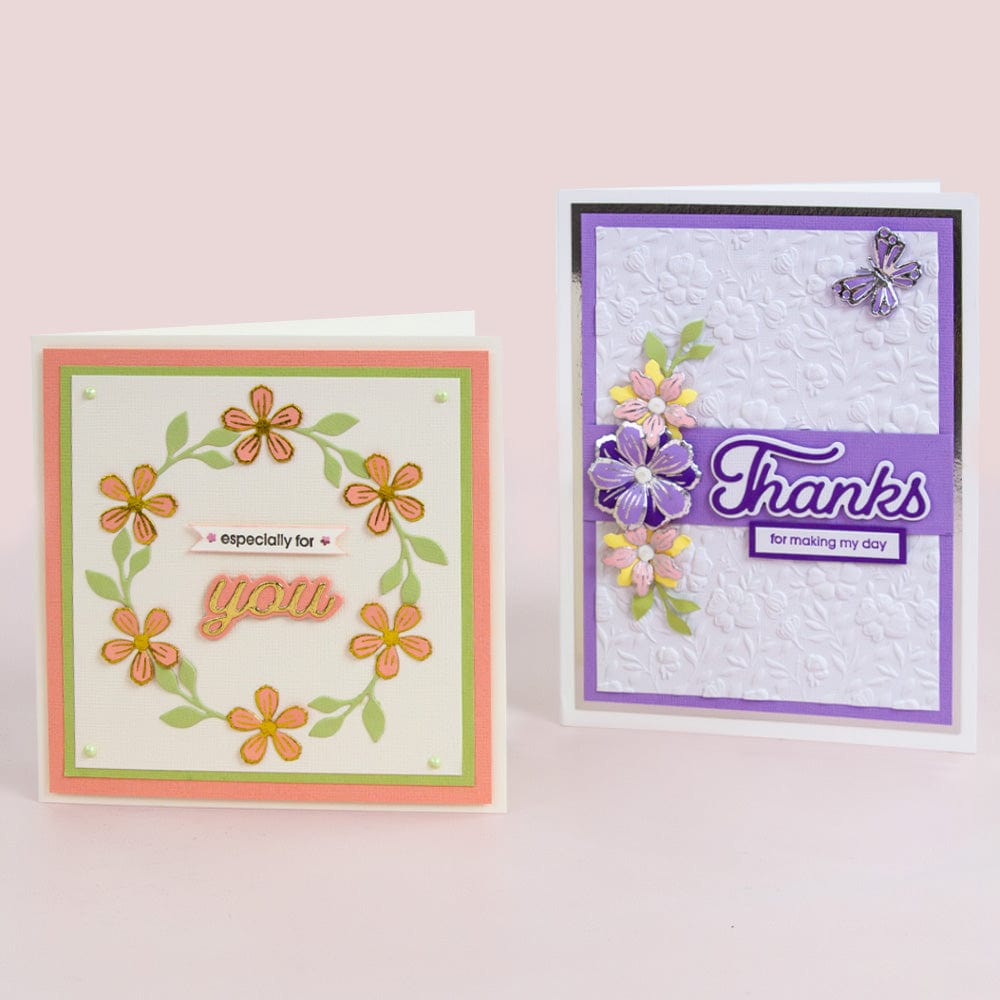 Bed of Blossoms 3D Embossing Folder 5578e - Floral Pattern Card Making Tool for Scrapbooking, DIY Greeting Cards & Paper Crafts