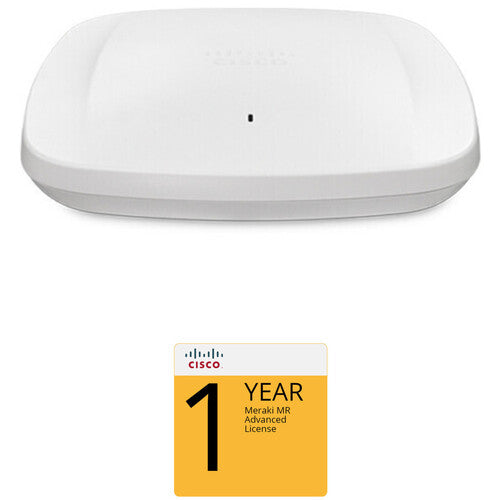 Cisco MR57 802.11ax WiFi 6 Dual Band Wireless Access Point Kit (4x4 MU-MIMO) with 1 Year Advanced License - High-Speed Business & Enterprise Network Solution for Offices, Schools, and Smart Buildings