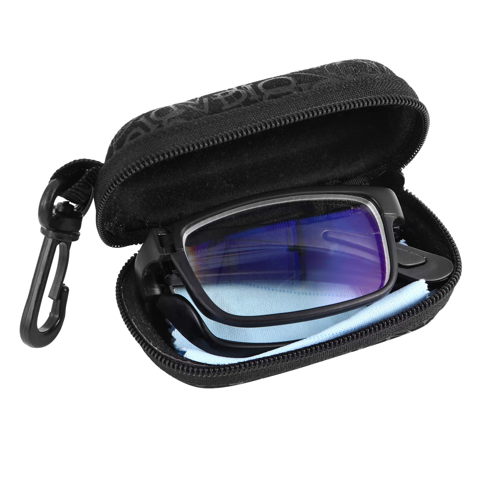 Blue Foldable Reading Glasses for Women & Men - Light Blocking Computer Eyewear with Case | Perfect for Travel & Office Use
