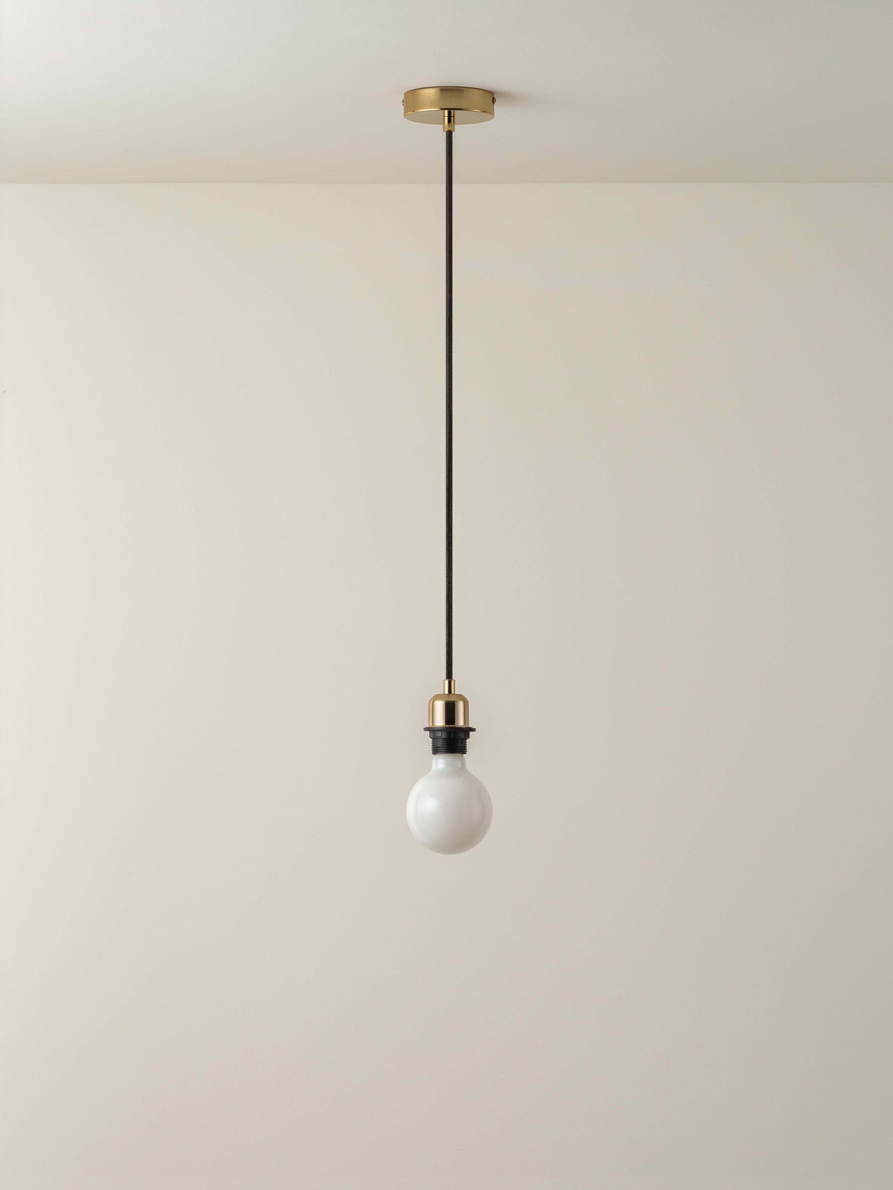 1-Light Brass Drop Cap Lampholder Kit - Vintage Ceiling Light Fixture for Dining Room, Bedroom, or Hallway