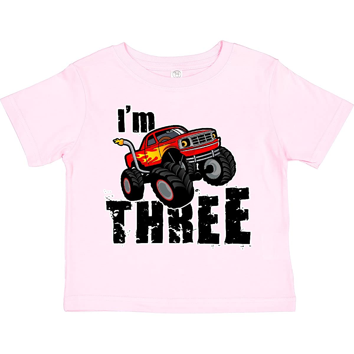 Inktastic Monster Truck 3rd Birthday Toddler T-Shirt - Cute Graphic Tee for Boys & Girls - Perfect for Birthday Parties, Playdates & Everyday Wear