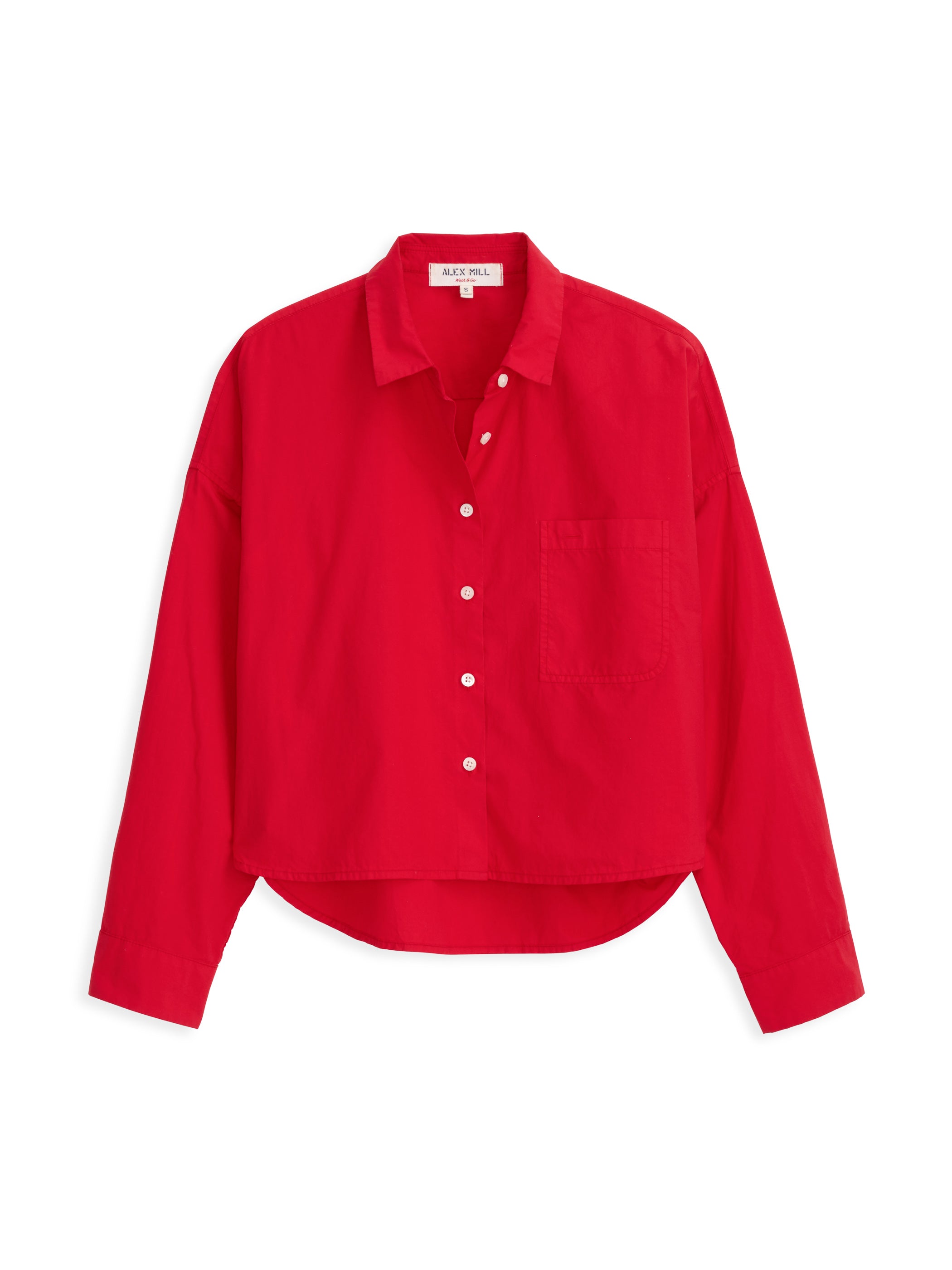 Cropped Jo Shirt - Women's Cotton Poplin Button Down Top for Casual Wear & Summer Outfits | Perfect for Beach, Office & Date Nights