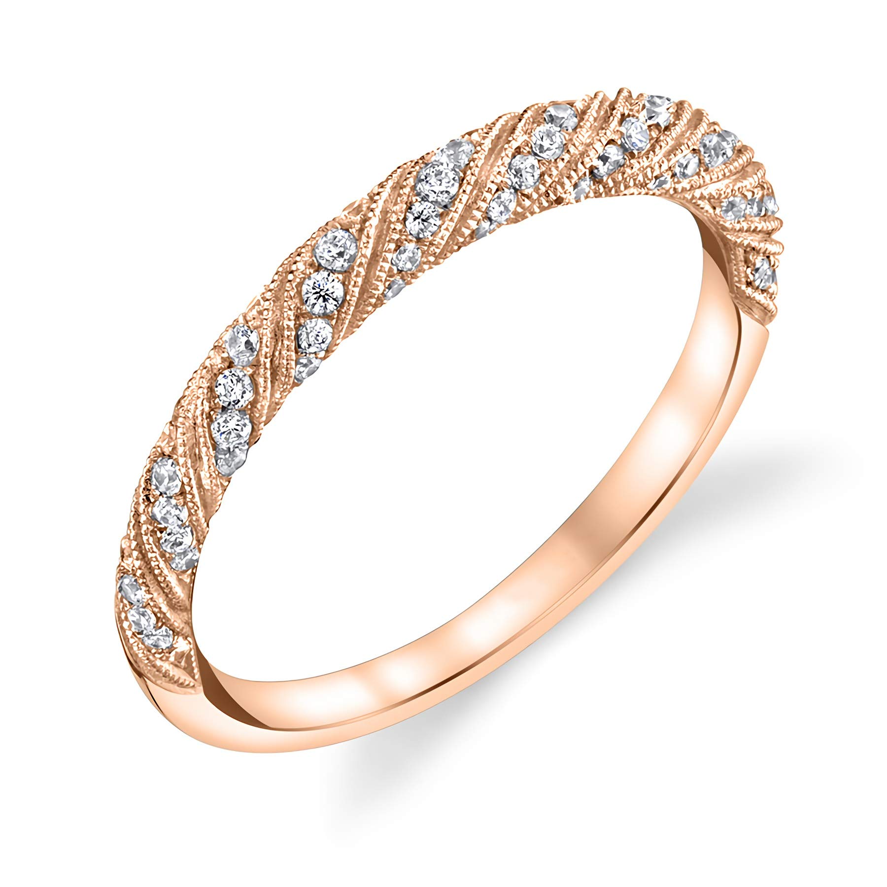 1/4 Carat Moissanite Wedding Bands for Women - 10K/14K/18K Gold & Platinum Plated Silver Engagement Rings - Perfect for Bridal, Anniversary & Everyday Elegance