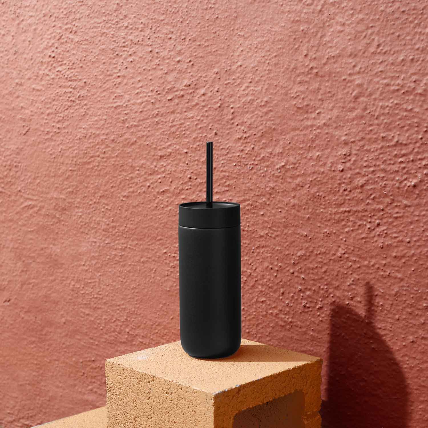 Fellow Carter Travel Mug with 2-in-1 Lid System - Matte Black Insulated Coffee Tumbler | Leakproof & Temperature Control | Perfect for Commuting, Office & Outdoor Adventures