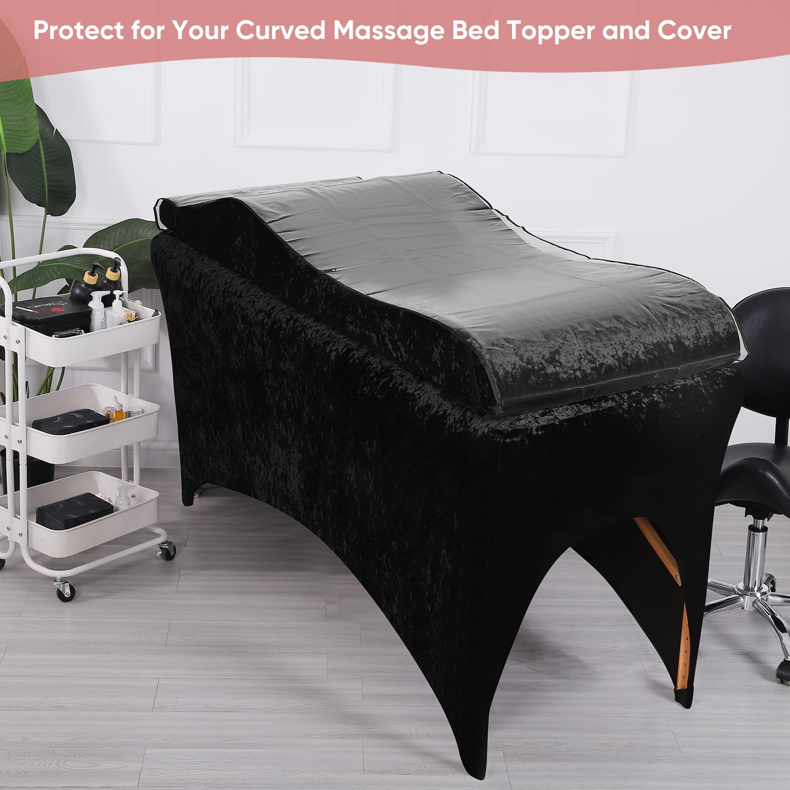 Clear Plastic Waterproof Protector for Curved Lash Bed Topper - Massage Table Cover for Spa & Salon Use | Shields from Moisture & Stains