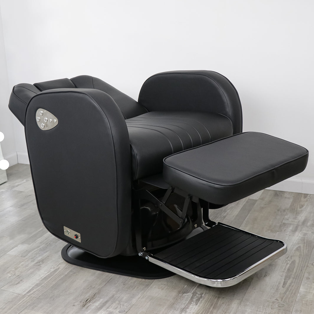 Professional Evander Electric Barber Chair for Salon & Home Use - Adjustable Hydraulic Styling Chair with Smooth Recline & Swivel - Perfect for Haircuts, Styling & Shaving