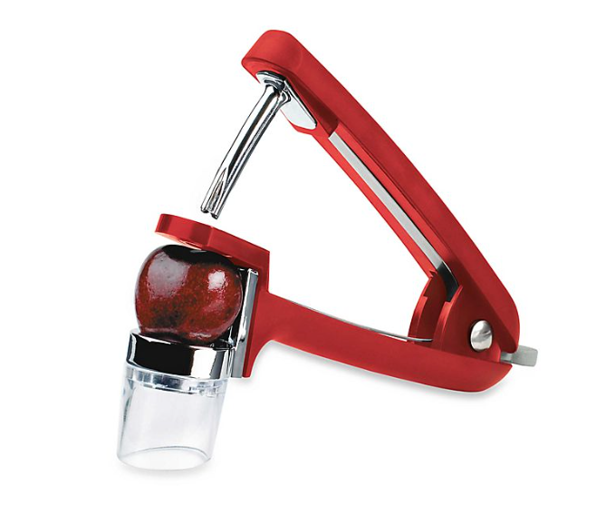 OXO Good Grips Cherry Pitter - Stainless Steel Cherry Pitter Tool for Easy Cherry Pitting - Perfect for Baking, Cooking, and Making Cherry Pies
