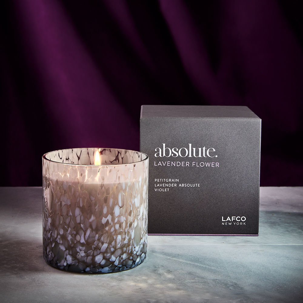 Absolute Lavender Flower Scented Soy Wax Candle - Relaxing Aromatherapy for Home, Spa & Meditation