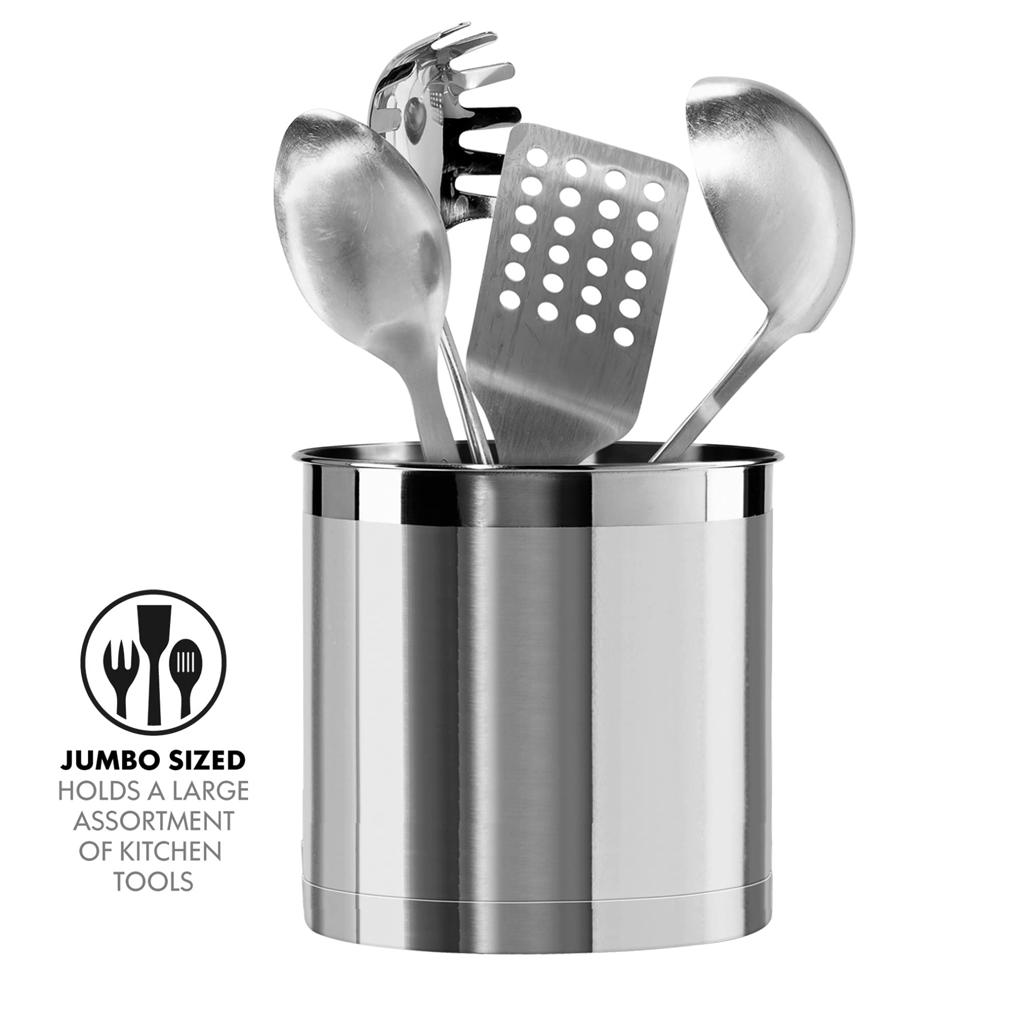Oggi Stainless Steel Jumbo Utensil Holder - 7