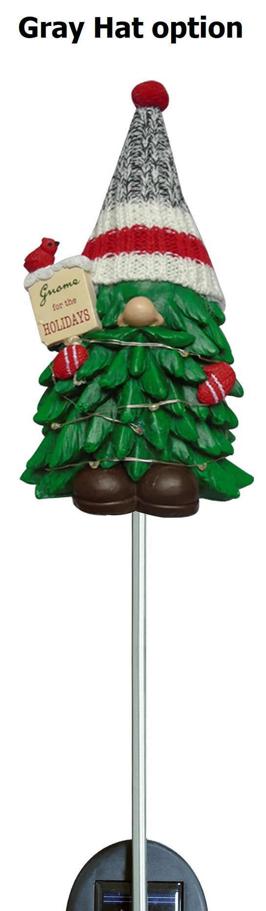 Solar Powered Christmas Tree Gnome Garden Stake - Outdoor Holiday Decor for Yard, Lawn, and Patio - Perfect for Christmas, Winter, and Festive Season Decorations