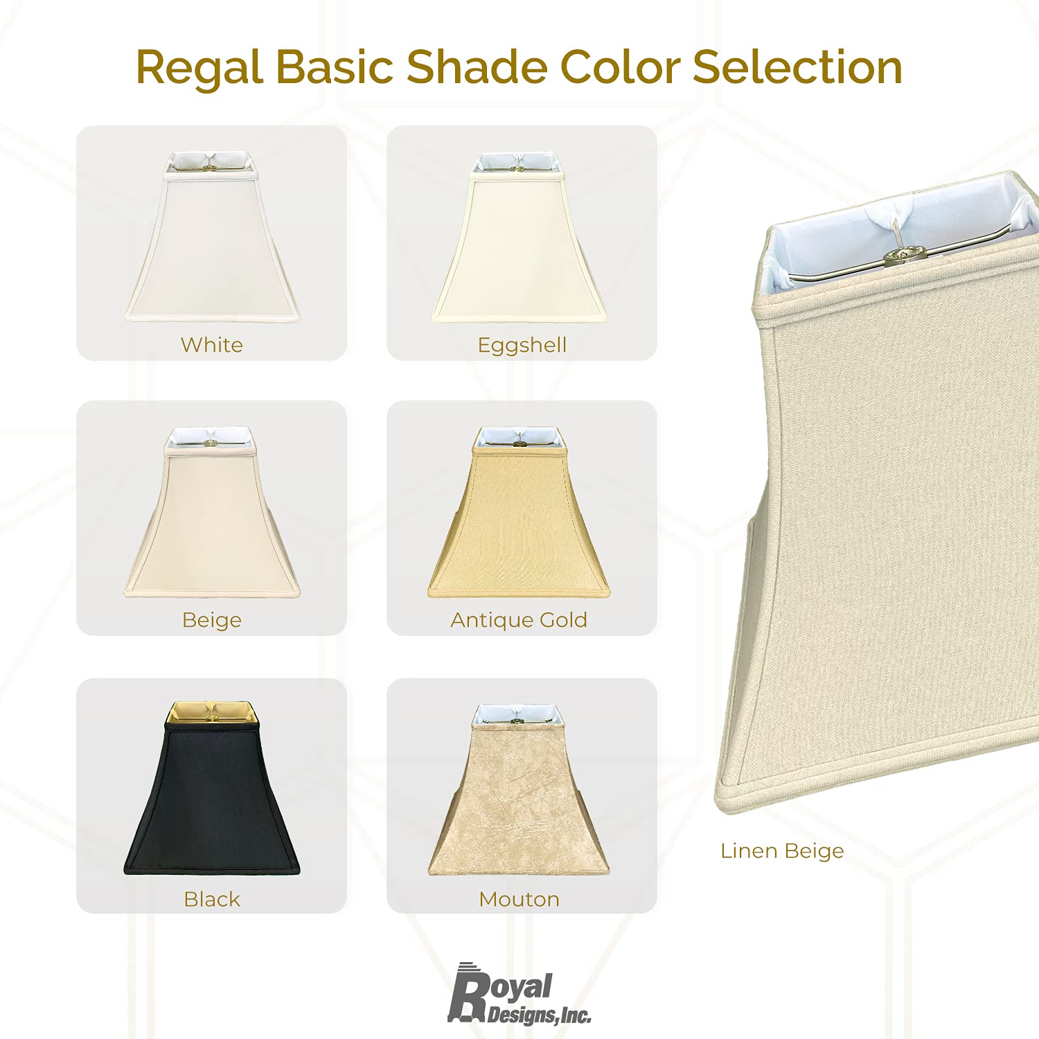 Royal Designs Square Bell Basic Lamp Shade Set of 2 - 8