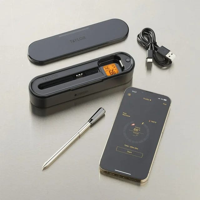 Digital Wireless Smart Meat Thermometer for Grilling, Smoking, BBQ & Cooking - Monitor Food Temperature Remotely via App