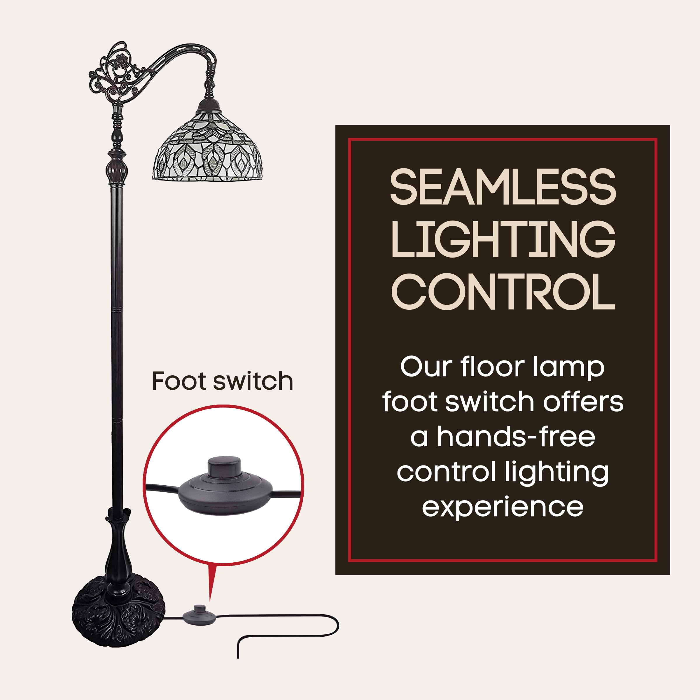 Amora Tiffany Floor Lamp - 62