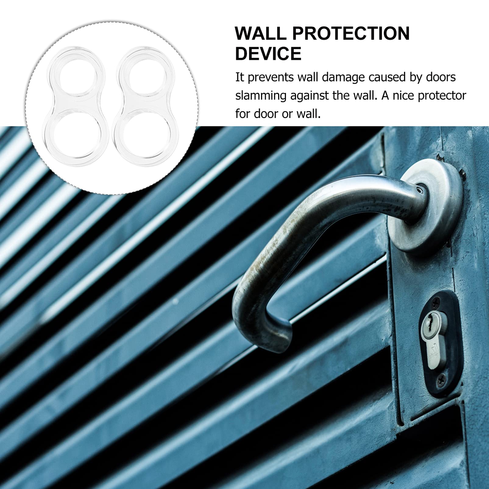 10 Pack Clear Door Handle Bumper Rings - Transparent Door Knob Protectors for Collision Prevention, Anti-Scratch Door Stopper for Home, Office & Hotel Use - Perfect for Protecting Walls and Furniture