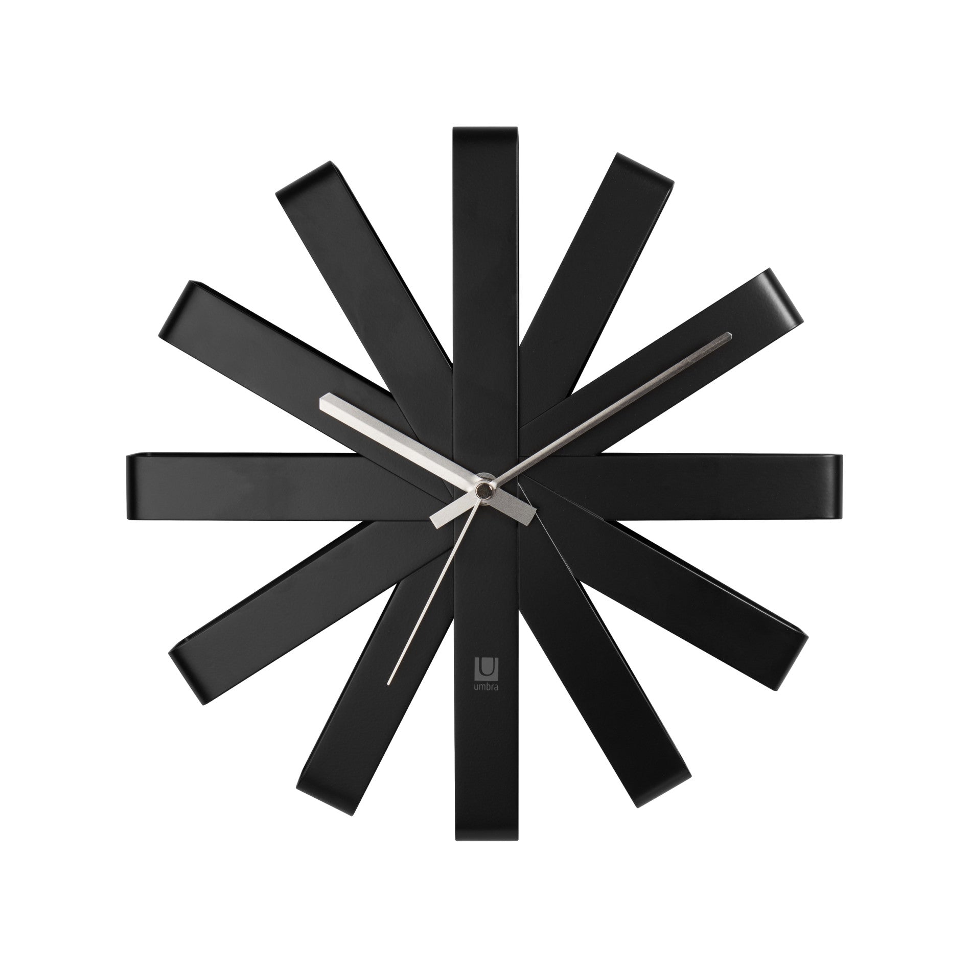 Elegant Ribbon Wall Clock - Decorative Silent Non-Ticking Battery Operated Clock for Living Room, Bedroom, Office - Perfect Home Decor Gift Idea