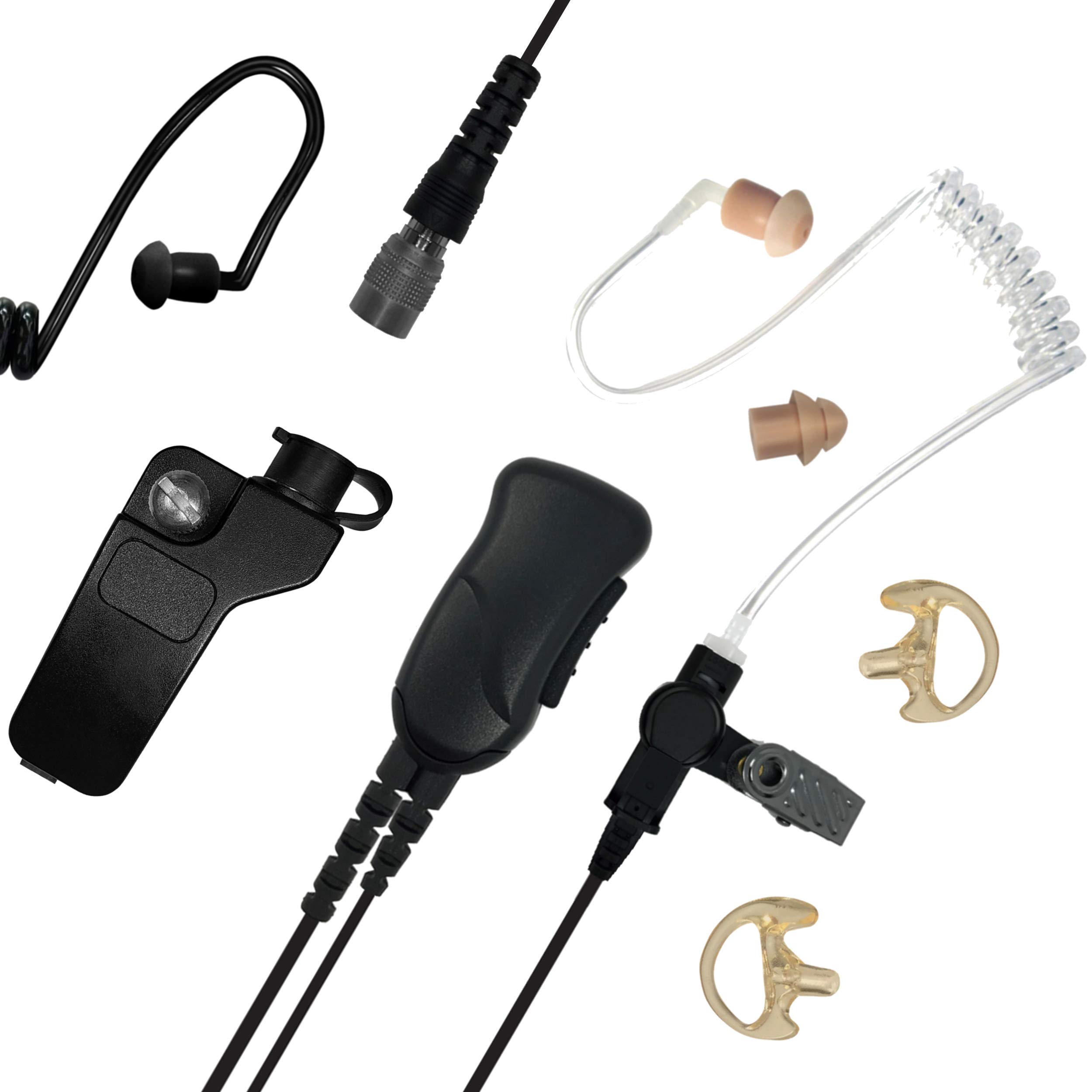 Sheepdog Quick Disconnect Police Lapel Microphone - Compatible with Kenwood P25 NEXEDGE NX & TK Series Radios - Law Enforcement Earpiece Headset for Secure Communication in Patrol, Security & Emergency Response Scenarios