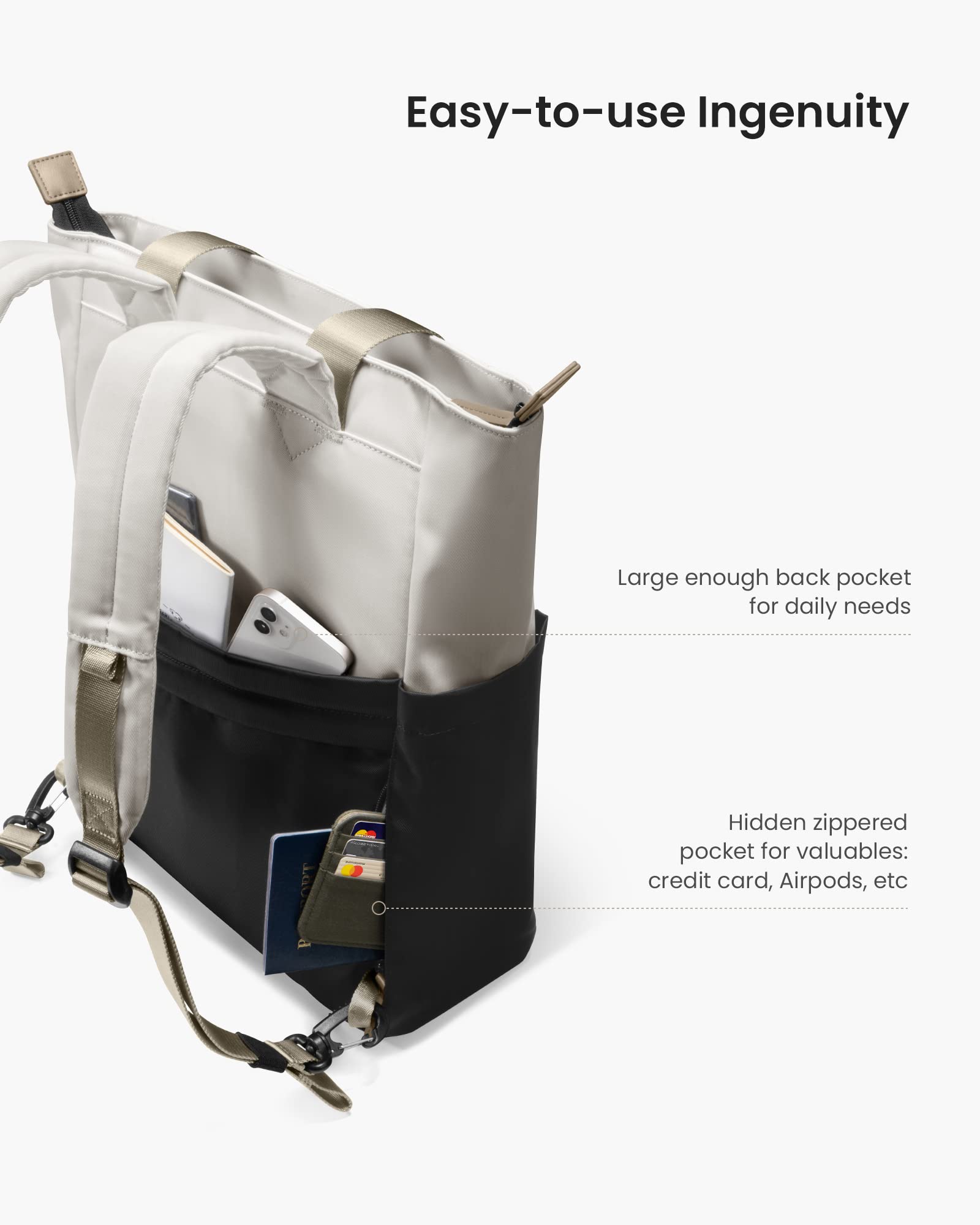 Tomtoc 16-inch Laptop Backpack - 16L Work & Travel Computer Bag for Professionals