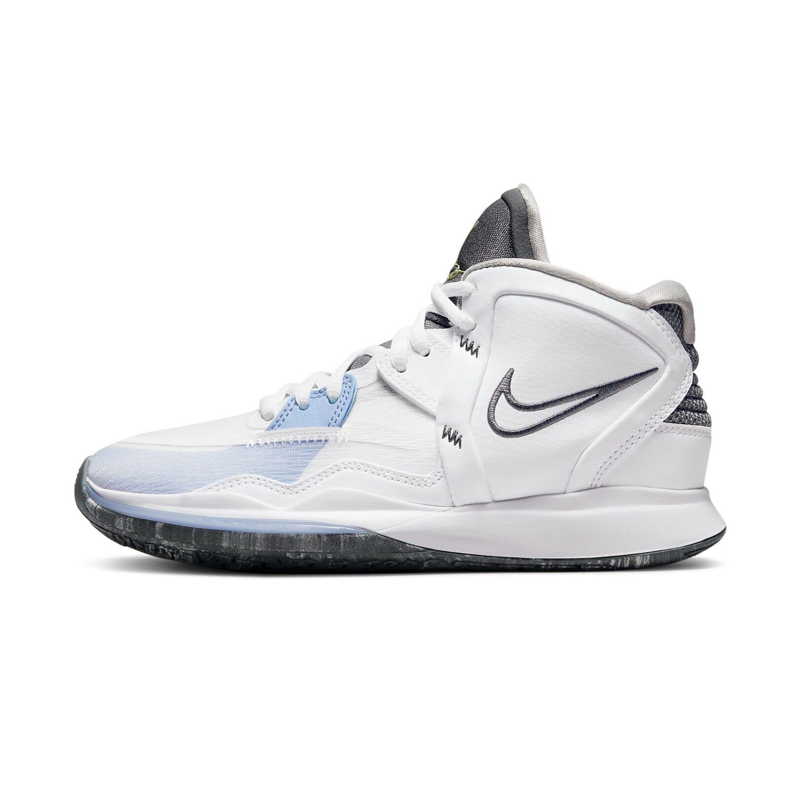 Nike Kyrie Infinity Basketball Shoes for Kids - White/Iron Grey/Light Marine (DD0334 102) | High-Performance Youth Basketball Sneakers for Court Play & Casual Wear