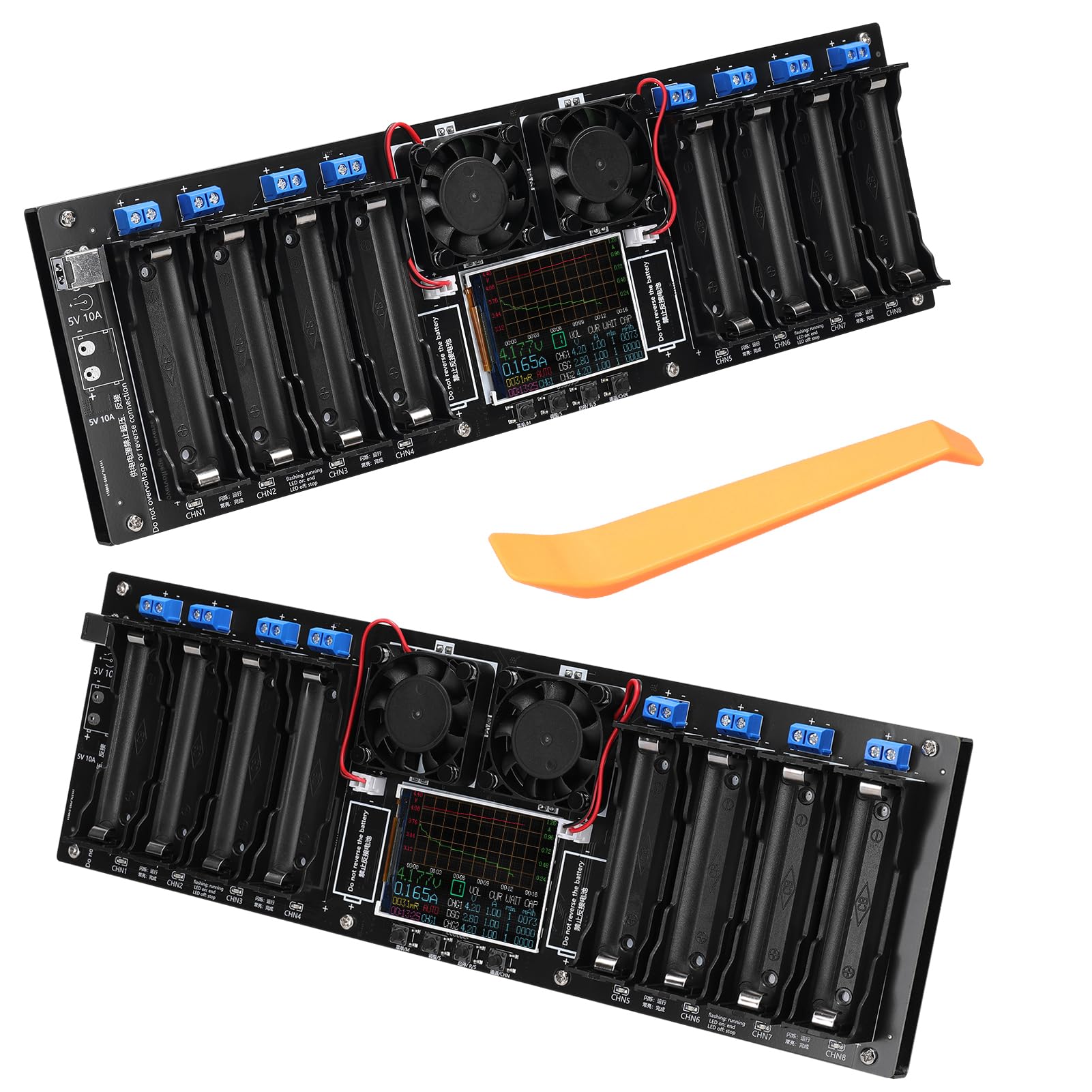 HUIOP 8-Channel 18650 Battery Tester with 2.4