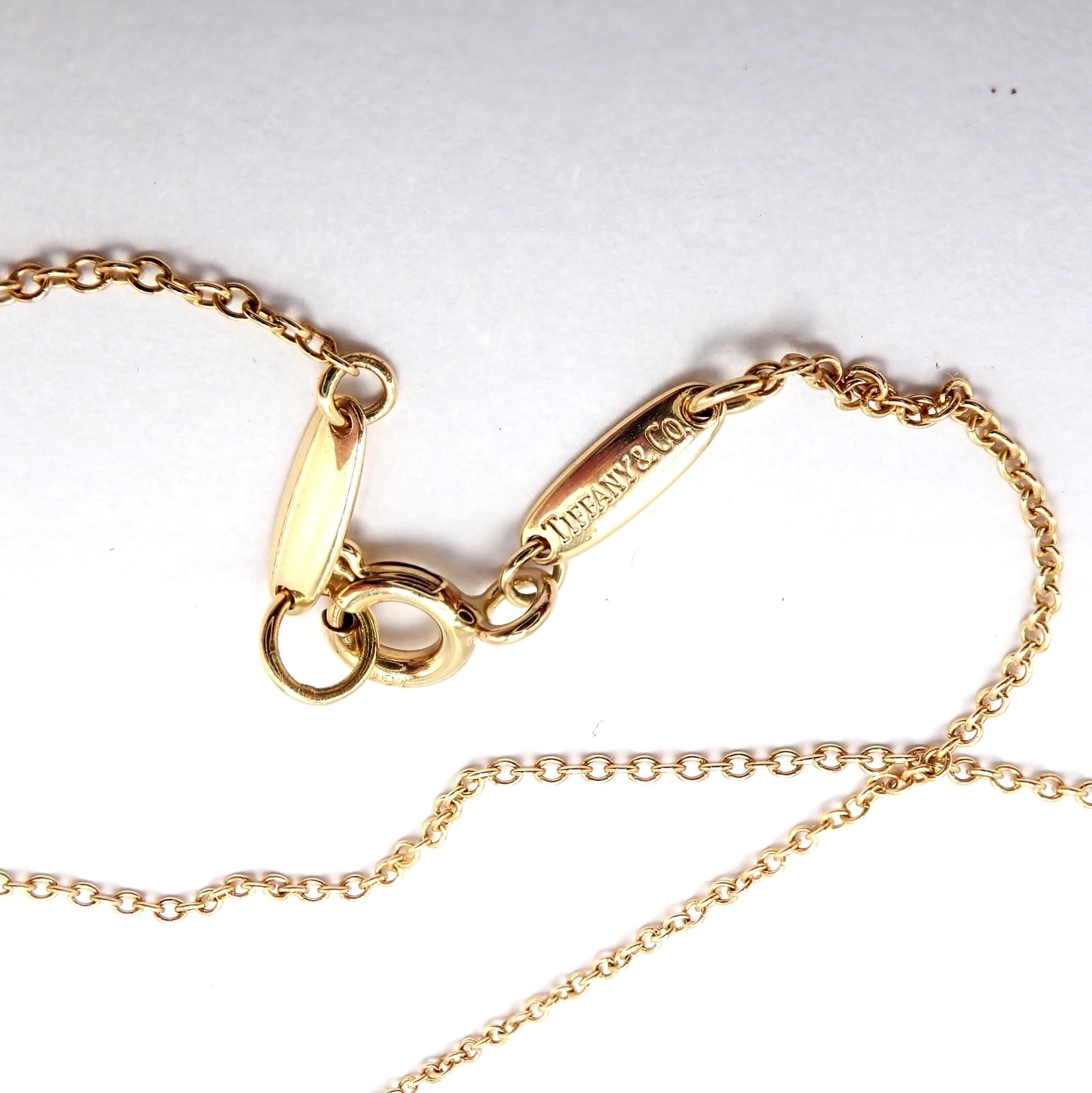 Tiffany & Co Peretti 18k Yellow Gold Large Open Heart Rock Crystal Pendant Necklace for Women - Elegant Jewelry Gift for Anniversary, Valentine's Day & Special Occasions