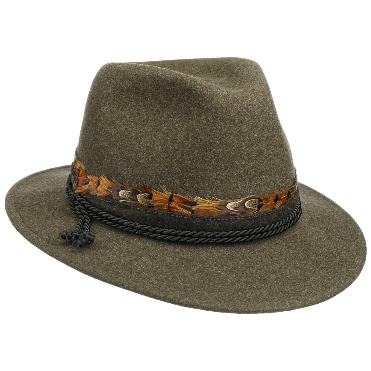 Premium Outdoor Tyrolean Hat by Lodenhut Manufaktur - Classic Alpine Style Felt Hat for Men & Women - Perfect for Hiking, Oktoberfest & Winter Fashion